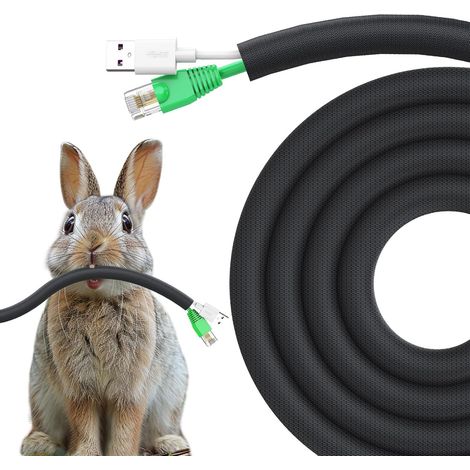 Apex Haustiersicherer Kabelschutz (3 M) – 9,5 Mm Kabelschutzschlauch, Verhindert Das Anknabbern Von Kabeln Durch Haustiere, Dehnbarer, Geflochtener Kabelorganizer, Schwarz