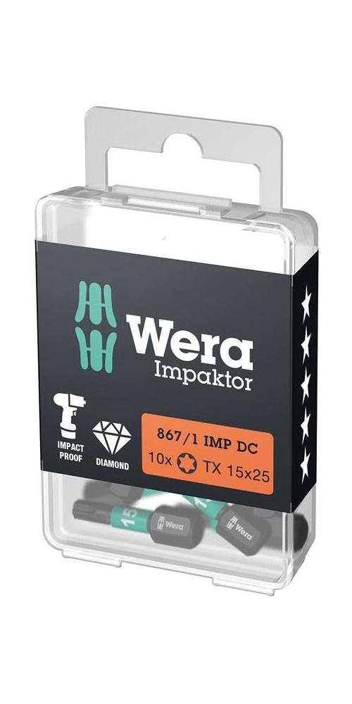 Wera 867/1 Imp Dc Torx® Diy Impaktor Bits, Tx 15 X 25 Mm, 10-teilig - 05057623001