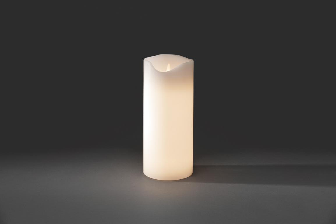 Led Echtwachskerze, Weiß,batt. An/aus Schalter,w, W Dioden