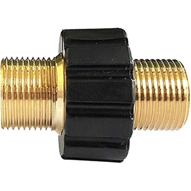 1 Schnellverschluss-schlauchadapter. Reinigungsaccessoires. Hochdruckwasserpistole. Hochdruckreiniger. Doppelter Kopf M22 X 1,5 Kompatibel Mit Karcher. Karcher Hd & Hds Schlauch Von Ne