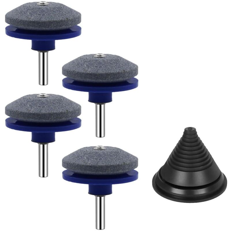 4 Stück Rasenmäherschleifer, 5 Cm Universeller Messerschärfer Für Rasenmäher, Mit Klingenkompensator, Messerschärfer Für Rasenmäher (blau)