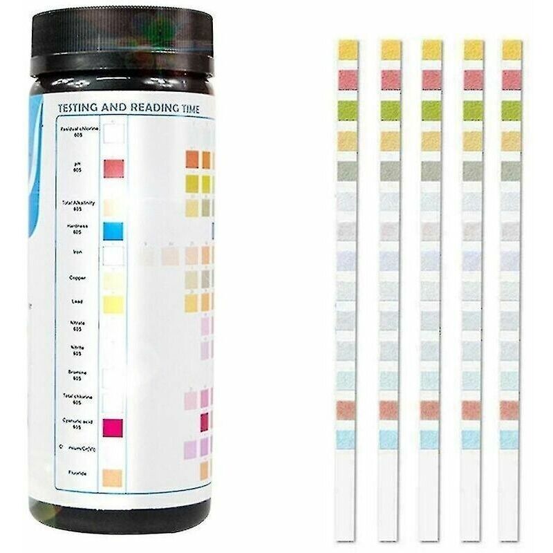 14-in-1 Trinkwassertest-kit – Testet Ph, Blei, Kupfer, Eisen, Quecksilber, Chlor – 50 Teststreifen – Für Trinkwasser Und Brunnenwasser