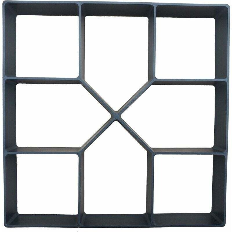 Kunststeinform 40 X 40 Cm Für Garten, Terrasse, Gehweg, Patio, Zement- Und Betonpflaster, Wiederverwendbare Schalungsform Für Diy
