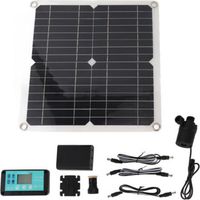 Solare Wasserpumpe 50w – Solarpanel 22w – Fördermenge 800l/h – Förderhöhe 5m – Qc3.0 Mppt-controller - Dc12v