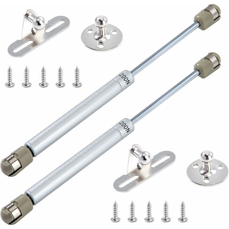 Gasfedern 200n Für Möbel – Gasdämpfer Aus Abs-kunststoff Und Stahl – Maximale Belastung 20kg – 2er-pack – Einfache Installation