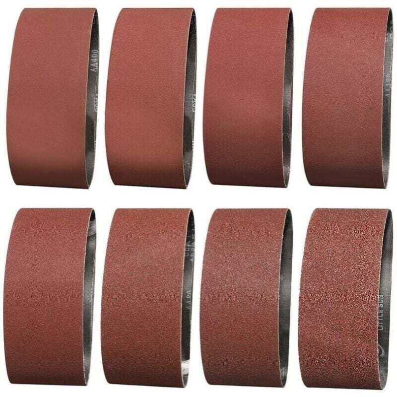 Angebot: Schleifband 75x457 Mm - Kornung 1 X 40/60 & 2 X 80/120/180/240/320/400 Bandschleiferbänder Zum Schleifen, Polieren Und Entstauben. Ideal Für Holz (14 Stück)