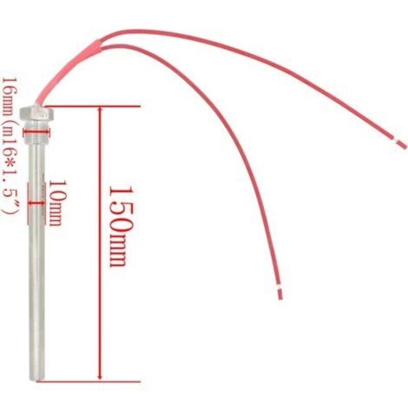 Zündkerze 220v 300w Für Pelletöfen – Durchmesser 10mm – Länge 140/150/170mm – Gewinde M16x1.5mm