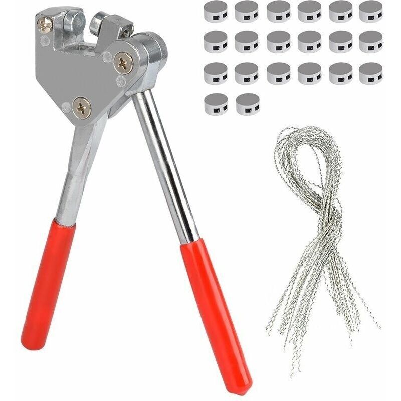 Versiegelungszangen-set, Rote Bleidichtzangen 10 Mm Mit Kunststoffgriff (1x Kabeldichtzange + 20 X Drähte + 20 X Dichtdrähte)