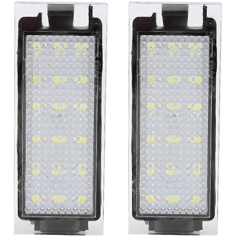 2 Stück Kfz-kennzeichenbeleuchtung, Led-kennzeichenleuchte Für Autos, 18 Led-lichtperlen, Kompatibel Mit Clio Iii/iv Megane Ii/iii
