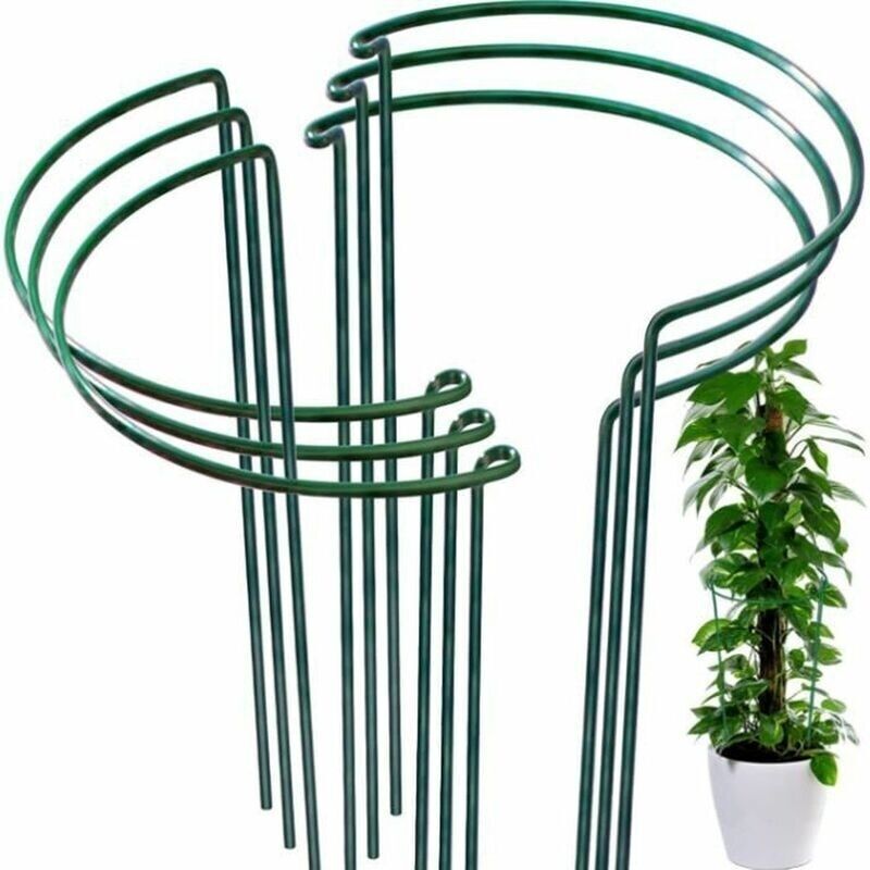 Satz Von 10 Pflanzstäben Für Kletterpflanzen, 25x40 Cm – Rostfreie Metallstützen – Ideal Für Tomaten, Blumen Und Zimmerpflanzen