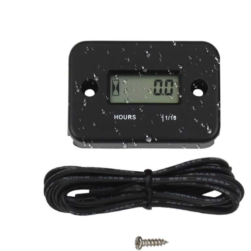 Induktiver Tachometer - Wasserdichtes Lcd-motorradzubehör - Digitalanzeige Für Motor Mit Schraube - Für Rasenmäher, Atv, Generator, Druck Und Motorrad