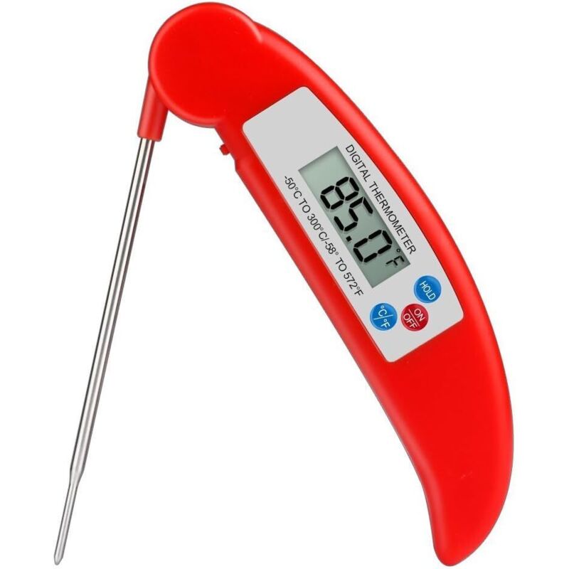 Lebensmittelthermometer, Ultraschnelles Kochthermometer, Tragbares Digitales Sofort-ablesethermometer Für Fleisch Mit Langer Sonde, Ideal Für Küche Und Grill, Wasser, Milch