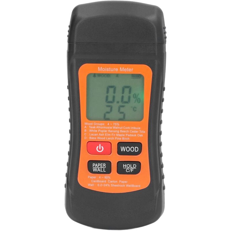 Digitaler Holzfeuchtemesser, Intelligenter Temperatur- Und Feuchtigkeitsmesser Mit Stiftsonde Für Tischler
