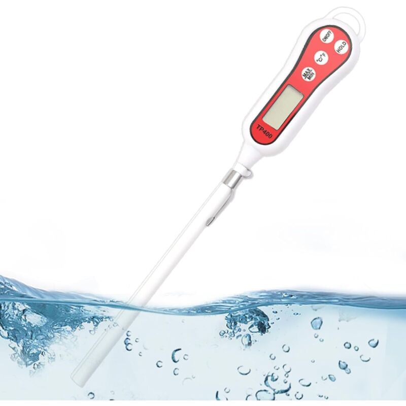 Digitales Kochthermometer - Sofort Ablesbares Küchenthermometer Mit Langer Sonde, Digitales Backthermometer Für Bbq, Öl, Fleisch, Lebensmittel, Milch, Wein Und Heißes Wasser