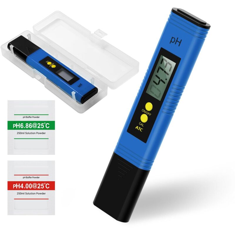 Digitales Ph-meter Für Wasser, Messbereich Von 0,1 Bis 14,0, Automatische Kalibrierung, Taschenformat Für Trinkwasser, Pool, Aquarium Und Hydrokultur