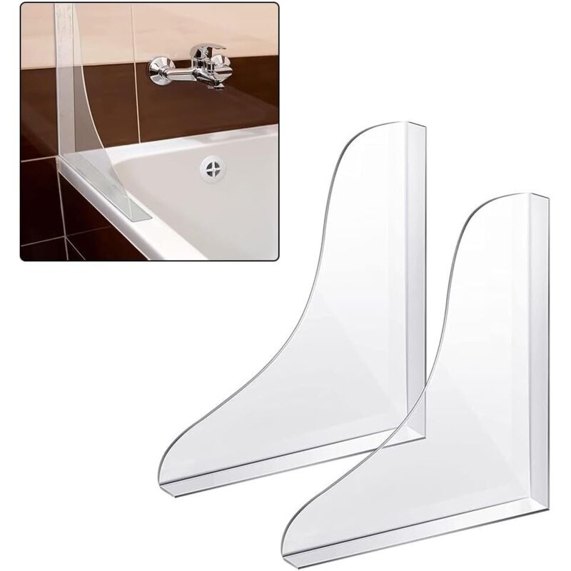 2er-set Große Transparente Acryl-spritzschutz Für Badezimmer