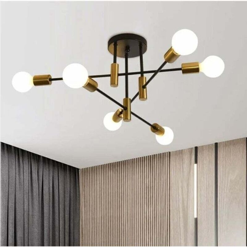 Lustre. Moderne Deckenleuchte, 6-flammige Pendelleuchte Im Industrial-design, Hängelampe Für Die Küche