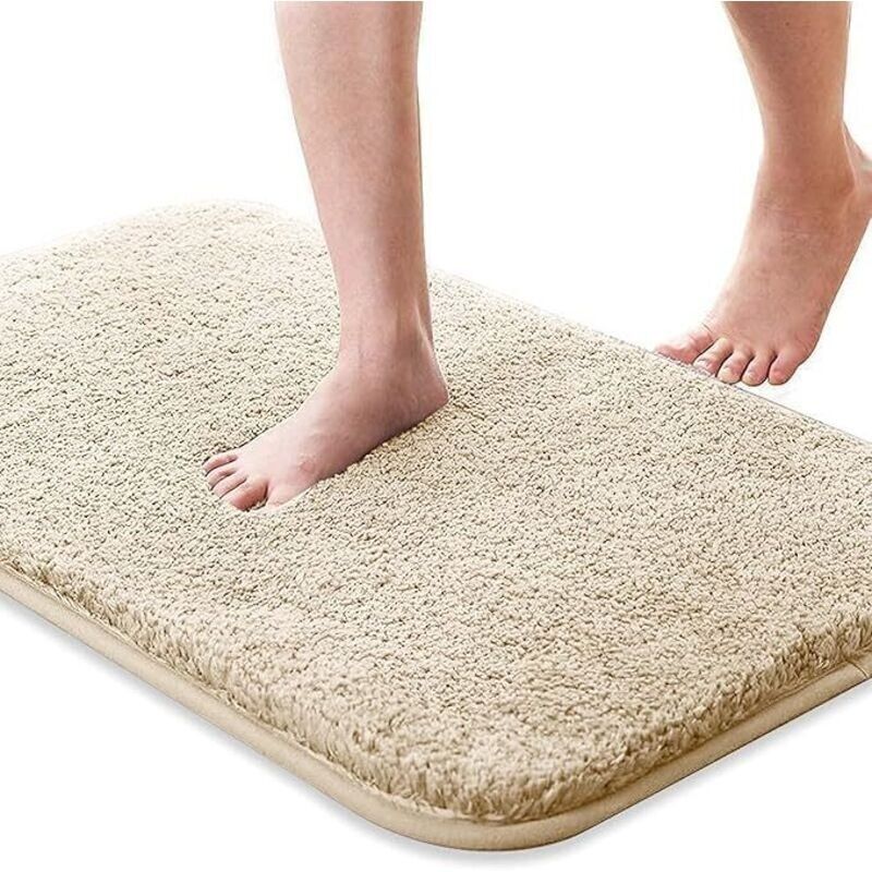 Badematte. Saugfähige Und Rutschfeste Badematte. Weiche Und Hautfreundliche Badematte. Waschbare Badematte. 50x80 Cm. (beige)