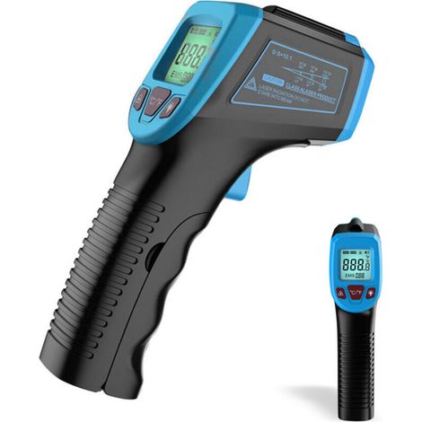 Infrarot-thermometer, Berührungsloses Digitales Laser-temperaturmessgerät Von -58 °f Bis 1112 °f (-50 °c Bis 600 °c) Mit Lcd-bildschirm, Blau