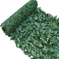 Künstlicher Efeuzaun - 3 M X 1 M - Weinlaubhecken - Gartenzaun - Künstliche Wandbegrünung Für Garten, Balkon, Außendekoration - Dunkelgrün
