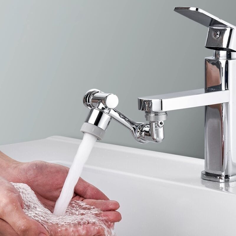 Universelle 1080° Drehbare Wasserhahnverlängerung. Roboterarm Mit Großem Drehwinkel. Universeller Wasserhahn Mit Spritzschutzfilter. Wasserhahn Mit 2 Auslassmodi (doppelmodus)