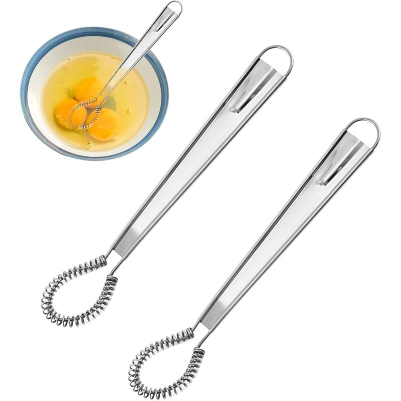 2 Stück Magischer Schneebesen, Kleiner Mini-küchenschneebesen Zum Rühren Und Schlagen, Magischer Löffel Aus Edelstahl, Manueller Handmixer, Vielseitiges Küchenwerkzeug, Rostfreier Patisserie-schneebes