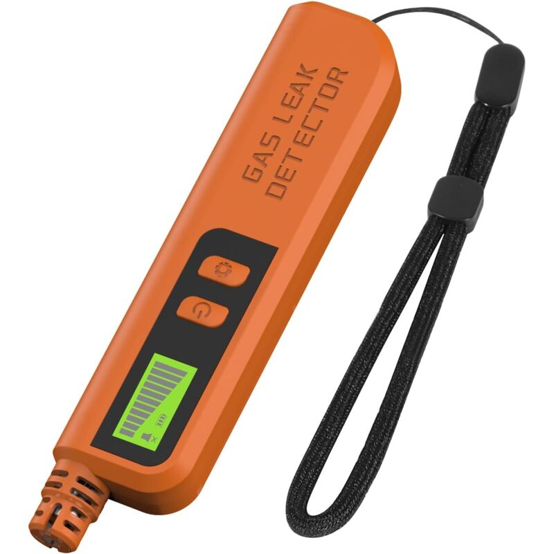 Erdgasdetektor, Kohlenmonoxid-detektor Mit Visuellem Und Akustischem Alarm, Gasleck-detektor Mit Digitalem Lcd-bildschirm Zur Erkennung Von Brennbaren Gaslecks (orange)