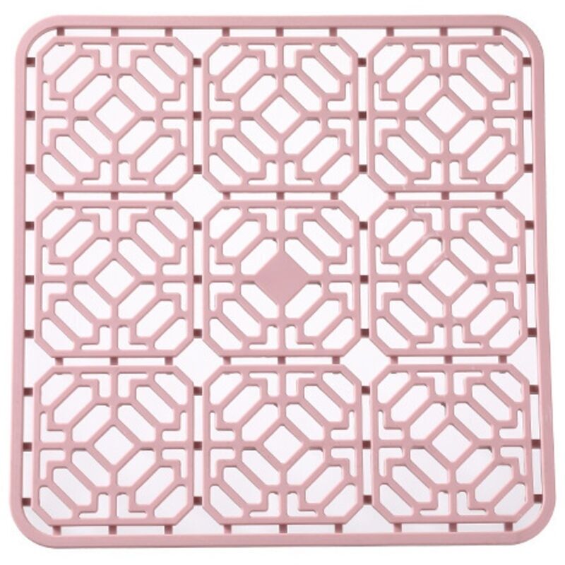 Spülbeckenteppich. Großer Küchen-spülbeckenteppich Aus Pvc. Spülbecken- Und Spülenzubehör Mit Abflusslöchern. 3030 (rosa)