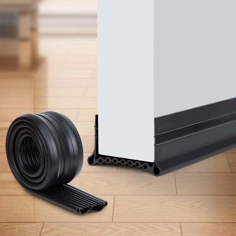 Türdichtungsband Für Die Unterkante. Flexibles Schall- Und Wärmeisolierendes Band. Türunterkantendichtungsstreifen. 96 Cm Dichtungsband (schwarz)