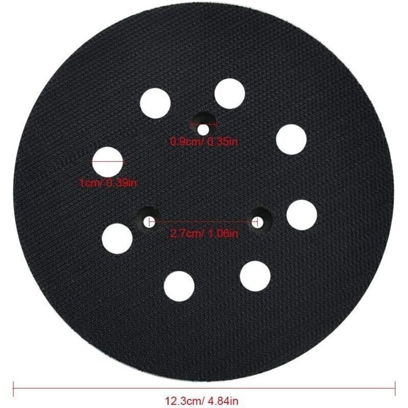 Makita Schleifplatte 125mm, 8-loch Schleifscheiben, 5 Zoll Schleifpad Für Makita Bo5010, 5030, 5031, 5041, Dewalt Dw420, Dw421, Porter Cable 390, 382, 343 (schwarz). Semaket