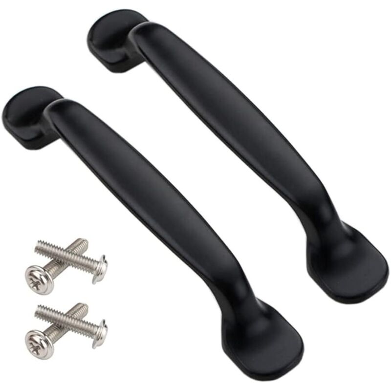 2x 96 Mm Schwarzer Schrankgriff Für Küchenschrank, Schubladengriff Für Möbel, Schlafzimmer-schrankgriff