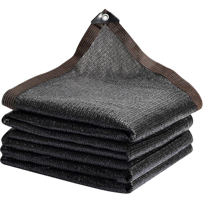 Schattennetz. 95% Uv-schutz Sonnenschutzgewebe. Schattiernetz Für Gewächshäuser, Winddicht, Zur Abdeckung Von Gemüse Und Garten. Schwarz 3x3m