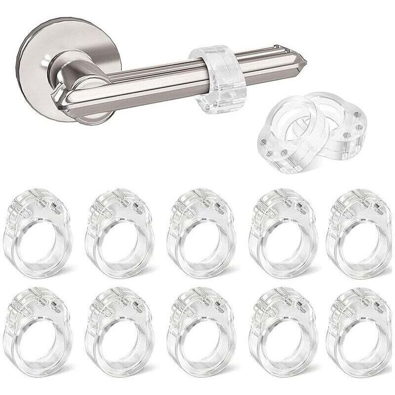 12 Stück Silikon-türstopper, Türgriffschutz, Schutz Für Wand, Möbel Und Fenster. Flexibel Und Dehnbar (transparent)