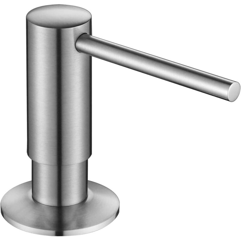 Druckseifenspender Aus Kupfer Für Küchenspüle, Multifunktional, Langlebig, Leicht Zu Reinigen, Große Kapazität Mit 360-grad-drehbarem Pumpkopf, 500 Ml, Silber