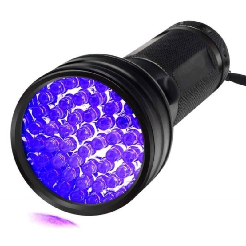 Violette Taschenlampe Mit 51 Leds, 395 Nm, Uv-schwarzlichtdetektor Für Hundeurin, Tierflecken Und Bettwanzen (weiße Box)