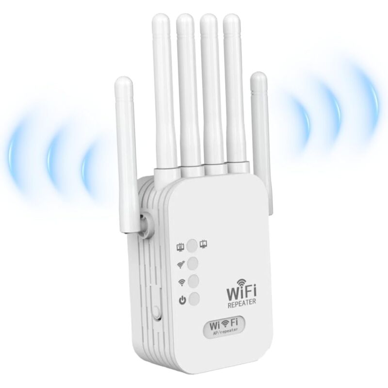 Externer Wifi-repeater, Leistungsstarker Wifi-repeater, Wifi 6 Verstärker Mit Antennen, 1200 Mbps Wifi-repeater, Kompatibel Mit Allen Internet-ethernet-boxen (weiß)