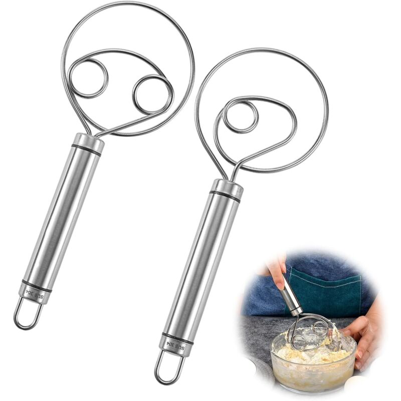 Antihaft-knetlöffel, Eischneebesen Aus Edelstahl, Mini-handbesen Aus Edelstahldraht, Professioneller Handmixer Zum Schlagen, Rühren Und Aufschäumen
