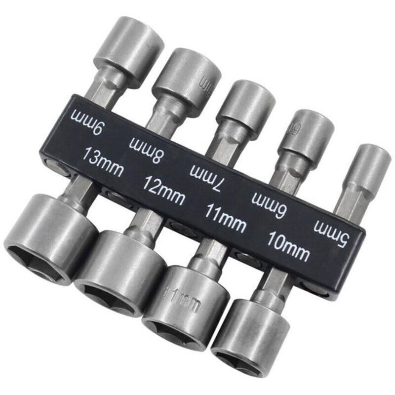 Satz Von 9 Metrischen Kombinations-steckschlüsseln. Nicht Magnetische Stecknussköpfe 5-13 Mm