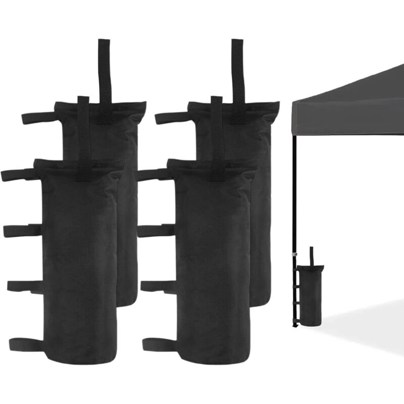 Satz Aus 4 Sandsäcken Für Pavillons, Gewichte Für Pavillon 20-50 Cm, Verdickte Beschwerungssäcke Aus 600d Oxford-stoff Als Standfuß-beschwerung Für Vordächer, Zelte, Pavillons Und Gartenmöbel