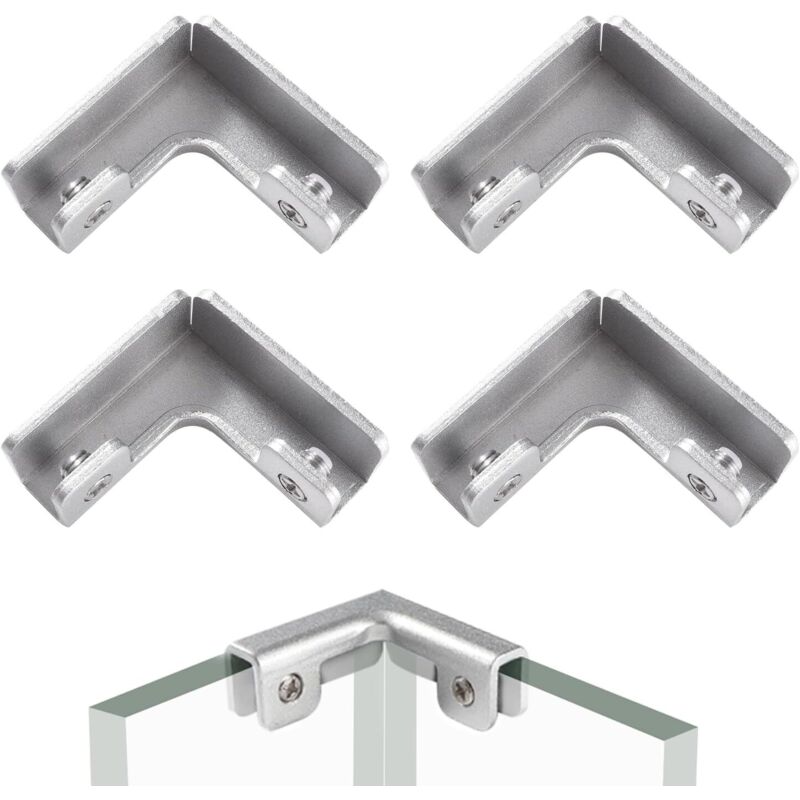4 Stück 11,5 Mm Glaszangen, Glasklemmen Aus Aluminiumlegierung, Verstellbare Klemmhalterungen Für Glas, Glasbefestigungsklammer, Für Glas Mit 8-10 Mm Dicke, L-form