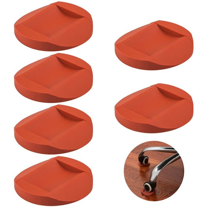 Satz Aus 6 Rutschfesten Gummipads Für Möbelrollen, Sofas Und Betten, Für Alle Bodenarten