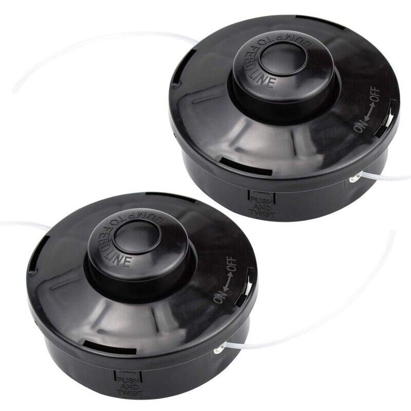 Set Mit 2 Nylon-trimmerköpfen 12x7,5 Cm – Faden 2 M Durchmesser 2,4 Mm – Kompatibel Mit Benzin-motorsensen
