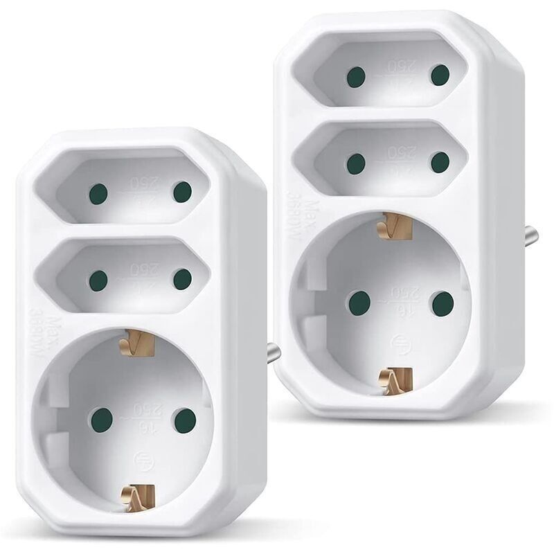 Europäischer Typ 1 Bis 3-wege-steckdosenadapter, Eu-standard 16a Stromadapter, Reisesteckdose, Europäische Steckdose.