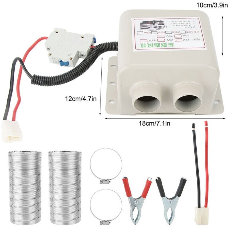 Elektrische Heizung 600w Mit 2 Löchern. Winterheizung. Fensterenteiser. Entnebler Für Haus Und Auto. 12v