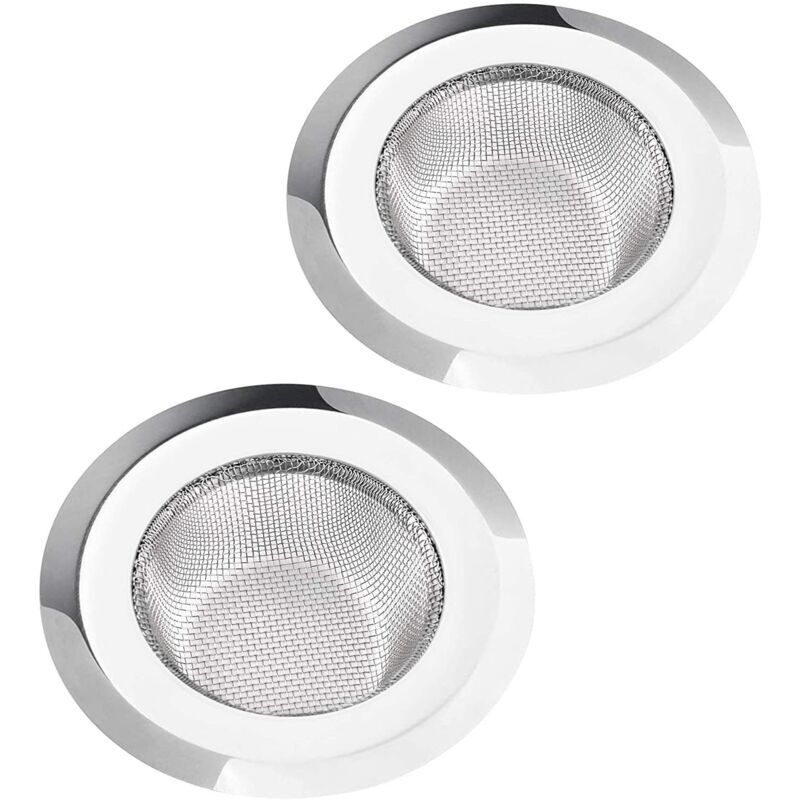 2 Stück Küchenspülenfilter. Edelstahl-spülenfilter. Metallfilter Für Badezimmer Und Küche, 11,3 Cm / 4,45 Zoll Durchmesser (11,3 Cm Netto (gewaschen))