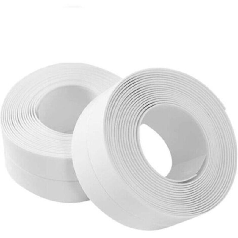 Dichtungsband Für Dusche 320 X 2,2 Cm, Duschdichtung, Silikondichtung Für Badezimmer, Weißes Abdeckband, Badewannendichtung, Selbstklebendes Pe-band, Kücheneckdichtung