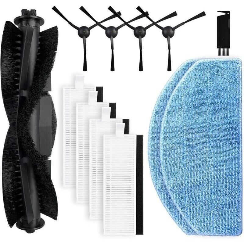 Ersatzteile Kompatibel Mit Honiture G20 / G20 Pro Saugroboter. 1 Hauptbürste, 4 Seitenbürsten, 4 Hepa-filter, 2 Wischmopps – Zubehör Zum Austausch (reinigungswerkzeug Nicht Enthalten)