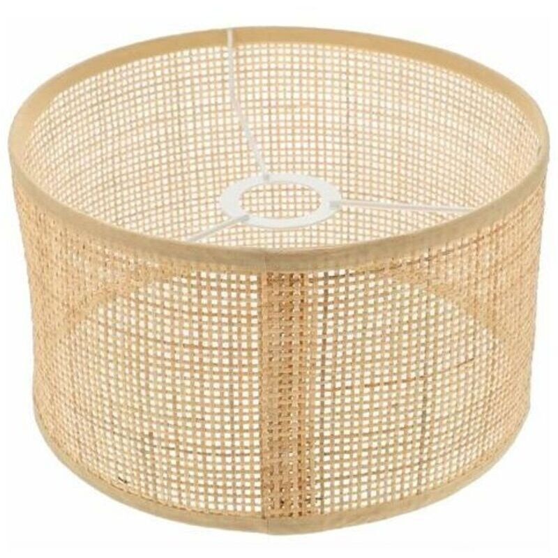 Geflochtener Rattan-lampenschirm Für Deckenleuchte – Größe 25x25x15 Cm – Weiches Und Komfortables Licht – Kompatibel Mit Standard-glühbirnen