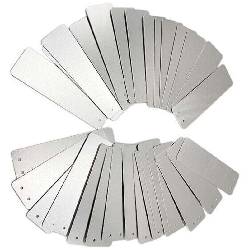 Satz Von 100 Aluminium-pflanzenetiketten – Rechteckig, Uv-beständig, Wasserdicht – Beidseitig Beschreibbar, 82 Mm X 25 Mm