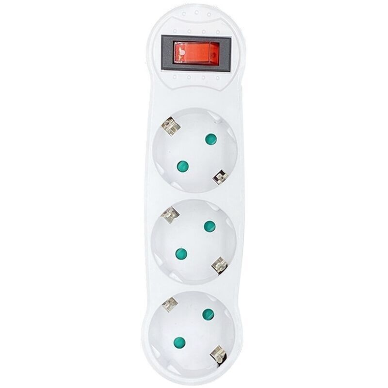 Ue-steckdosenadapter, 16a/250v, Deutscher Stil, 1-auf-3-wege-netzadapter, Europäische Steckdose